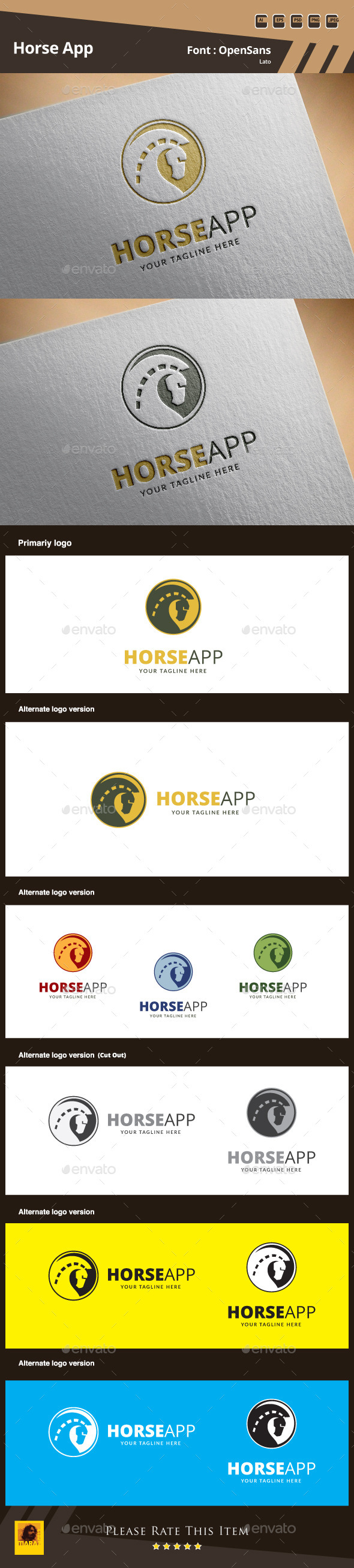 GraphicRiver Horse App Logo Template 9924514 GraphicRiver Horse App Logo Template 9924514