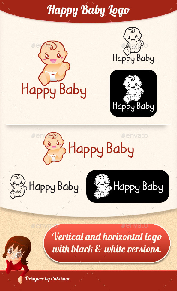 GraphicRiver Happy Baby Logo 9924988 GraphicRiver Happy Baby Logo 9924988