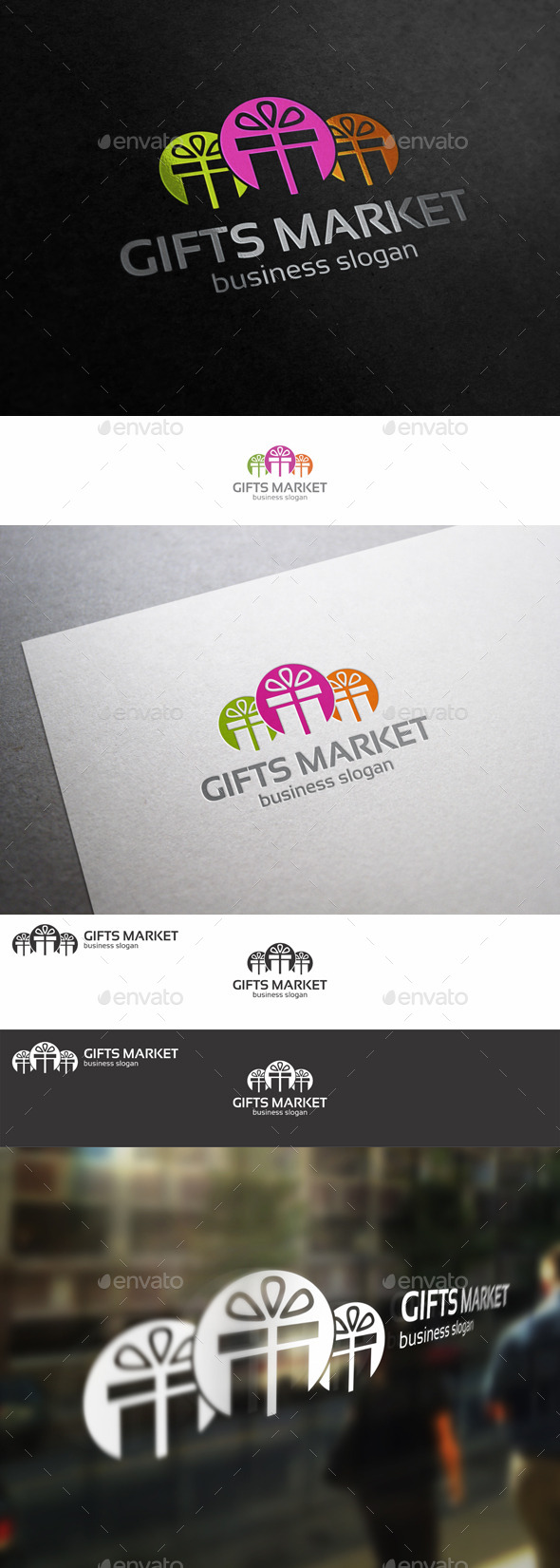 GraphicRiver Gifts Shop Market Logo 9927103 GraphicRiver Gifts Shop Market Logo 9927103