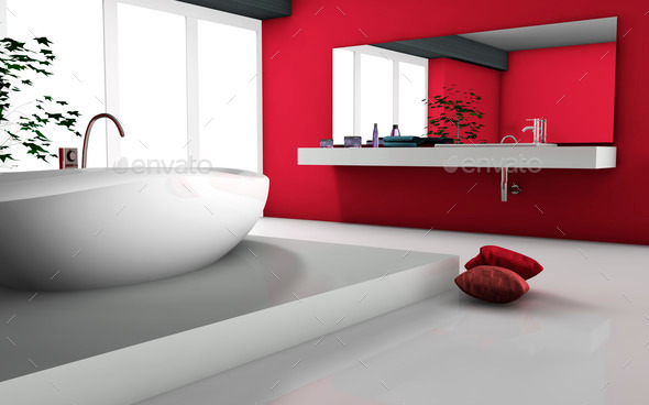 Red Bathroom (Misc) Photo Download