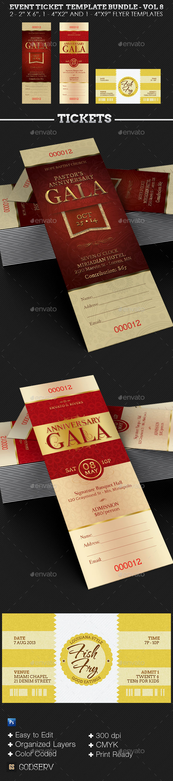 Event Ticket Template Bundle – Volume 8