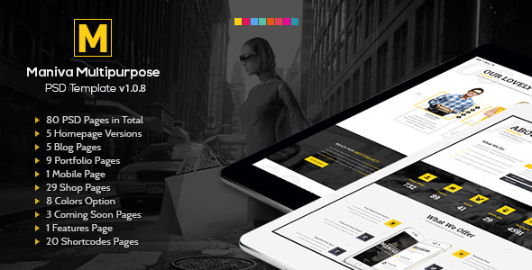 Maniva Multipurpose PSD Template Maniva Multipurpose PSD Template