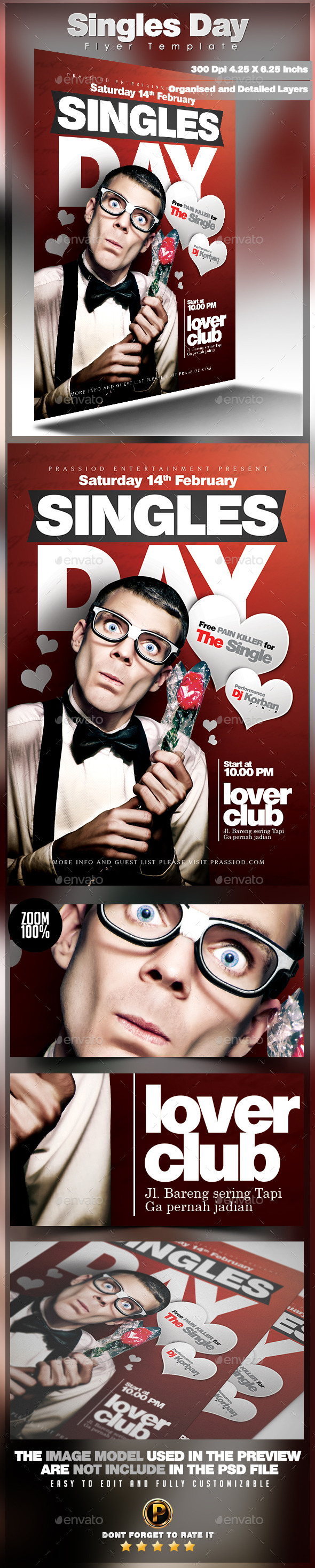 Singles Day Flyer Template (Clubs & Parties)