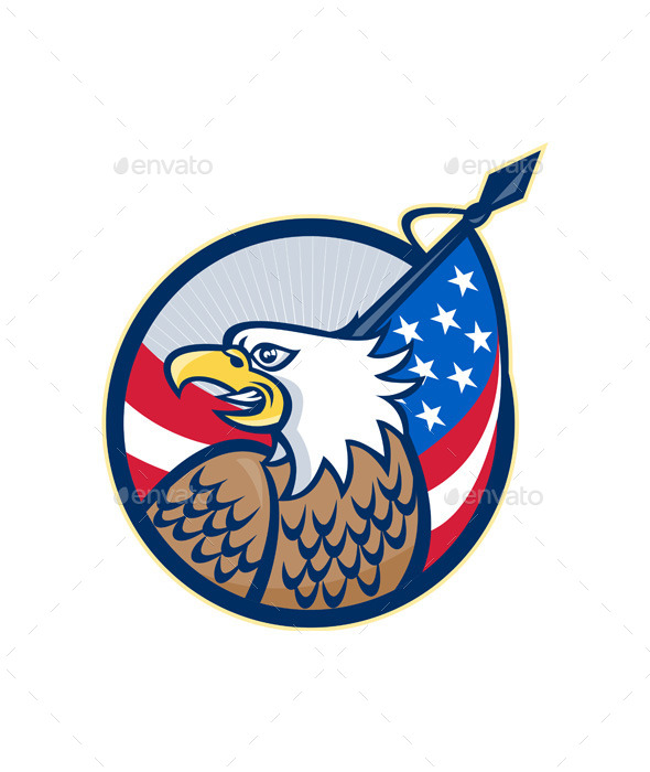 American Eagle Stars and Stripes Flag
