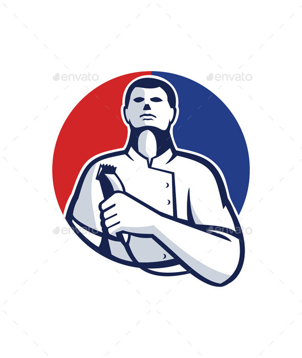 GraphicRiver Barber with Hair Clipper Retro Circle 9929083 GraphicRiver Barber with Hair Clipper Retro Circle 9929083