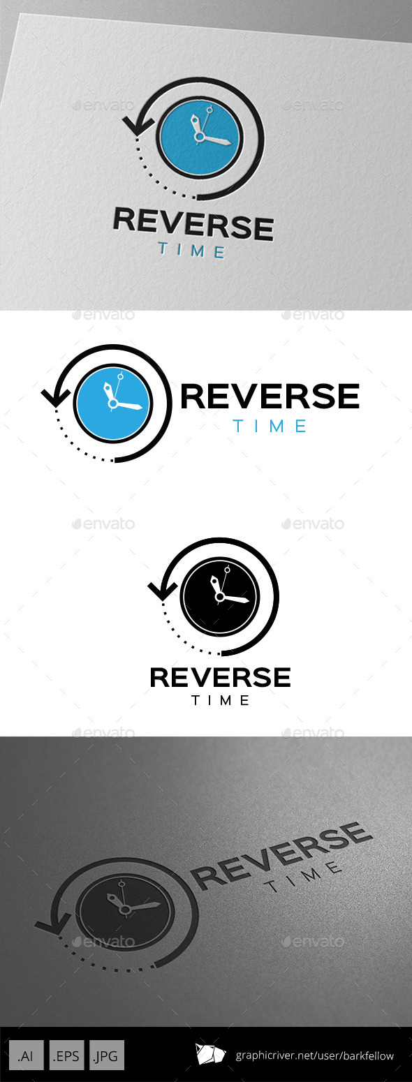 Reverse Time Logo Design Reverse Time Logo Design