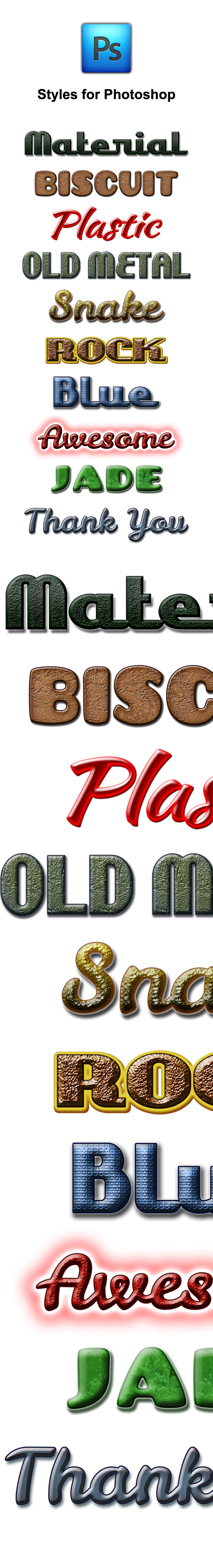 Material Styles for Photoshop Material Styles for Photoshop