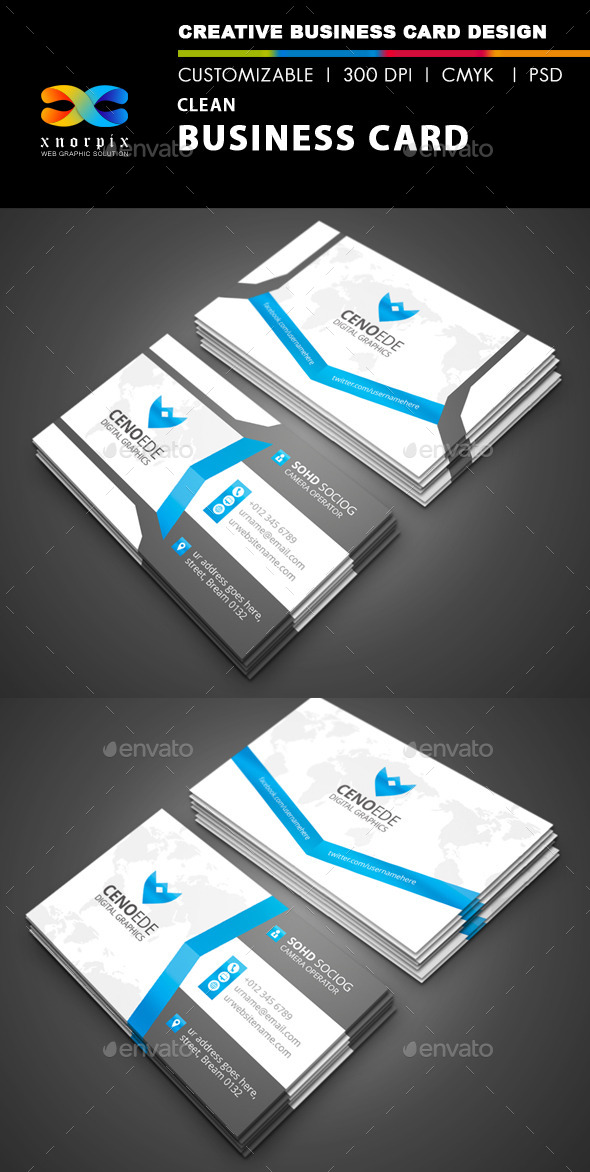 GraphicRiver Clean Business Card 9929266 GraphicRiver Clean Business Card 9929266