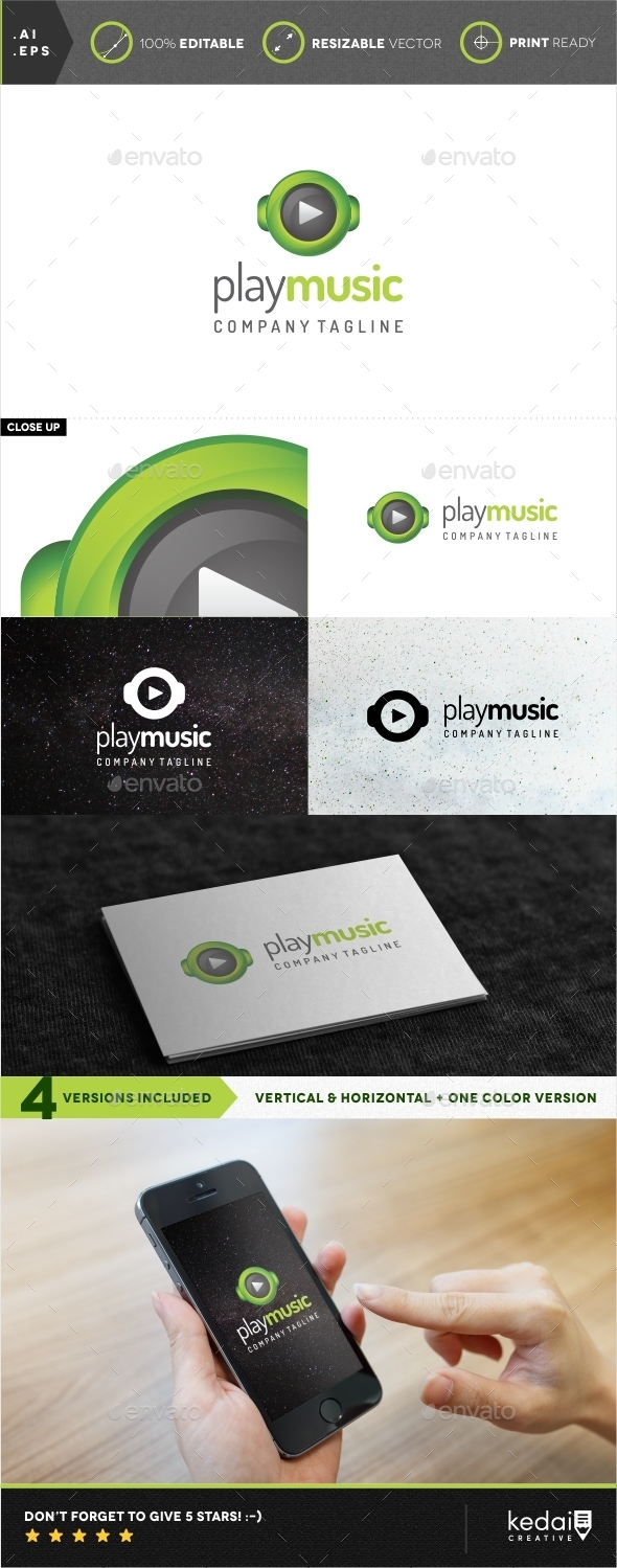 GraphicRiver Play Music Logo Template 9928196 GraphicRiver Play Music Logo Template 9928196