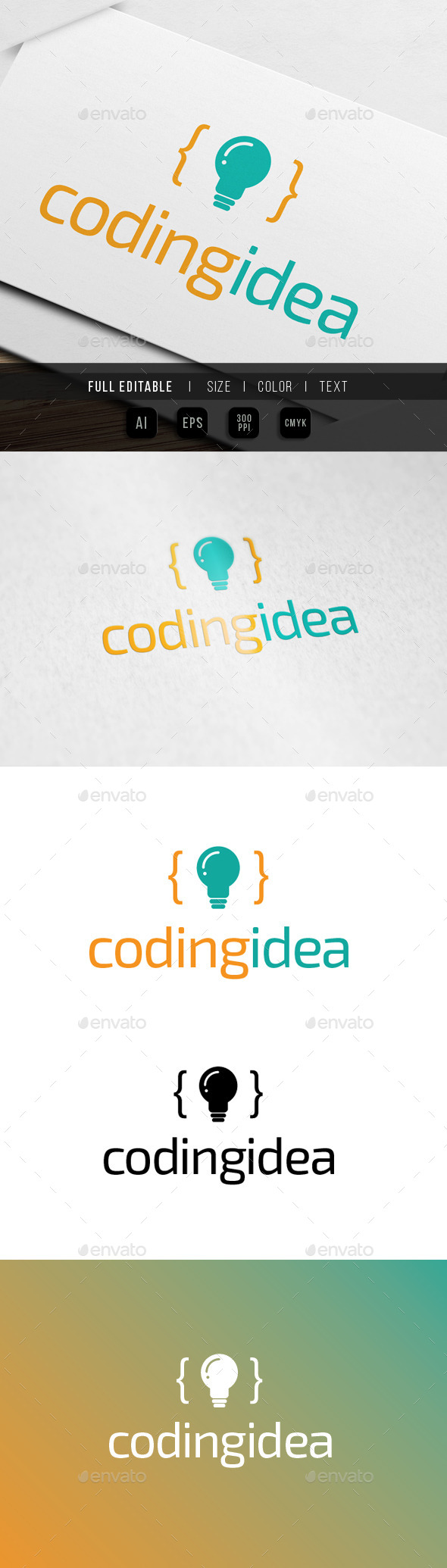 GraphicRiver Coding Idea logo 9930412 GraphicRiver Coding Idea logo 9930412
