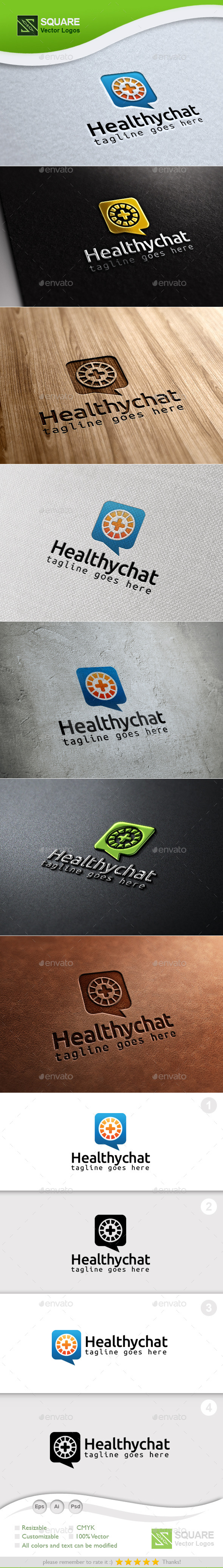 GraphicRiver Healthy Chatter Custom Logo Logo Template 9930434 GraphicRiver Healthy Chatter Custom Logo Logo Template 9930434