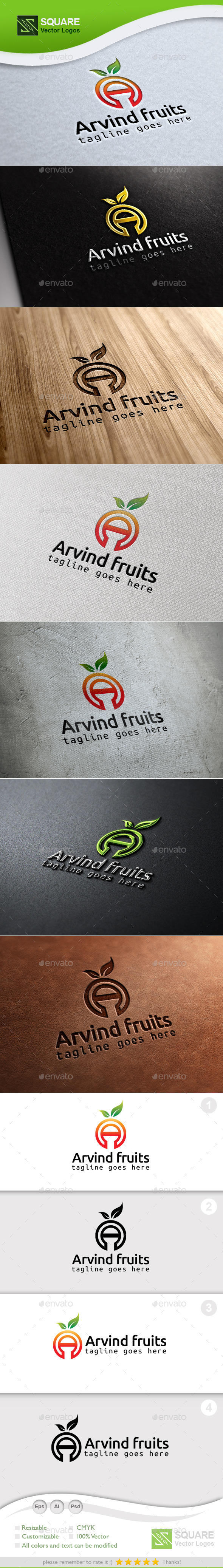 GraphicRiver Alphabet Fruit Custom Logo Template 9930444 GraphicRiver Alphabet Fruit Custom Logo Template 9930444