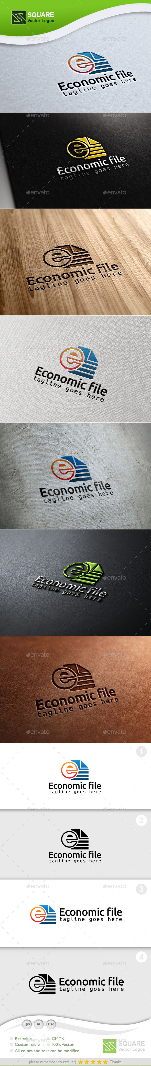GraphicRiver Economic Files Custom Logo Template 9930450 GraphicRiver Economic Files Custom Logo Template 9930450