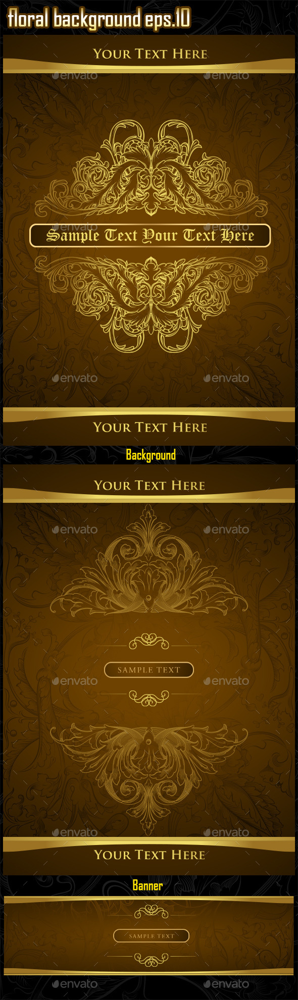 Floral Background and Layout Floral Background and Layout