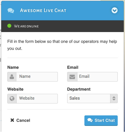 Live chat prestashop