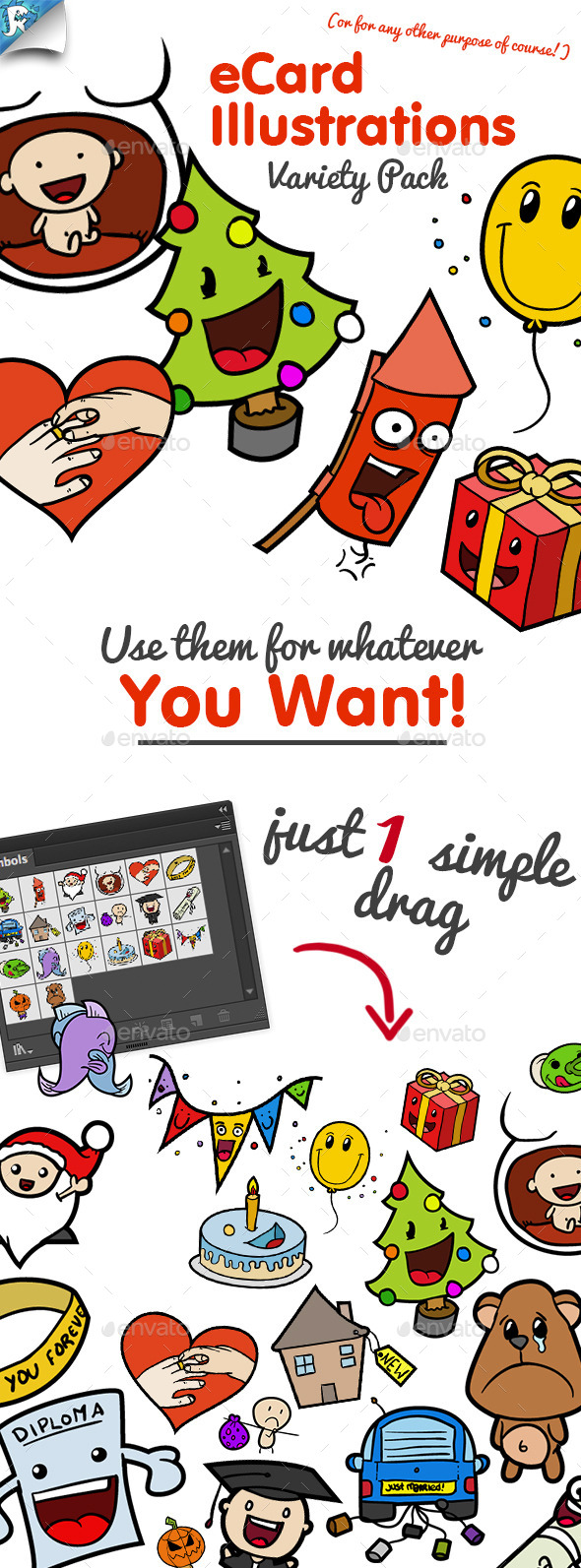 GraphicRiver eCard Illustrations Variety Pack 9932523 GraphicRiver eCard Illustrations Variety Pack 9932523