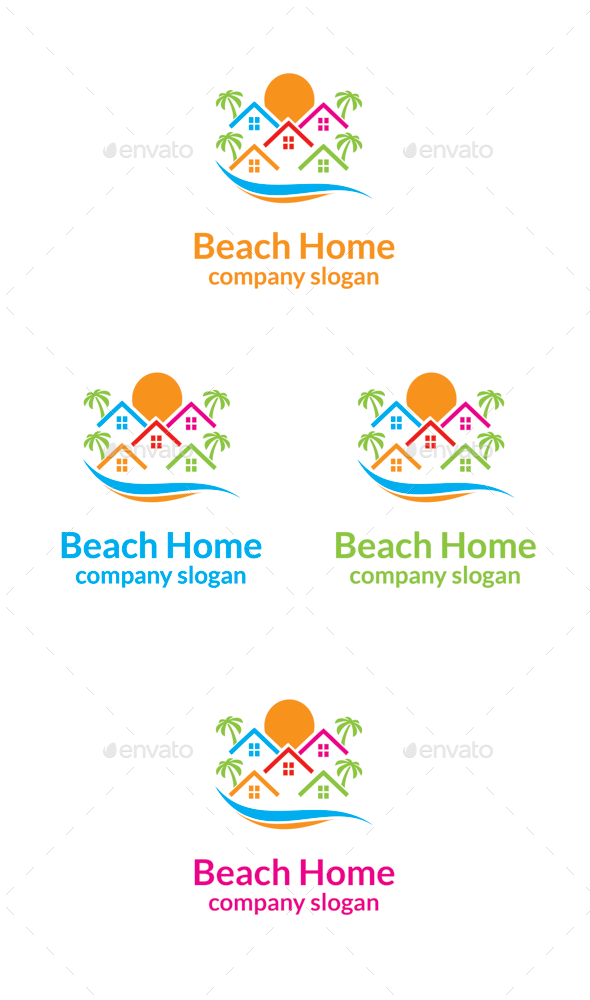 GraphicRiver Beach Home Logo 9934734 GraphicRiver Beach Home Logo 9934734
