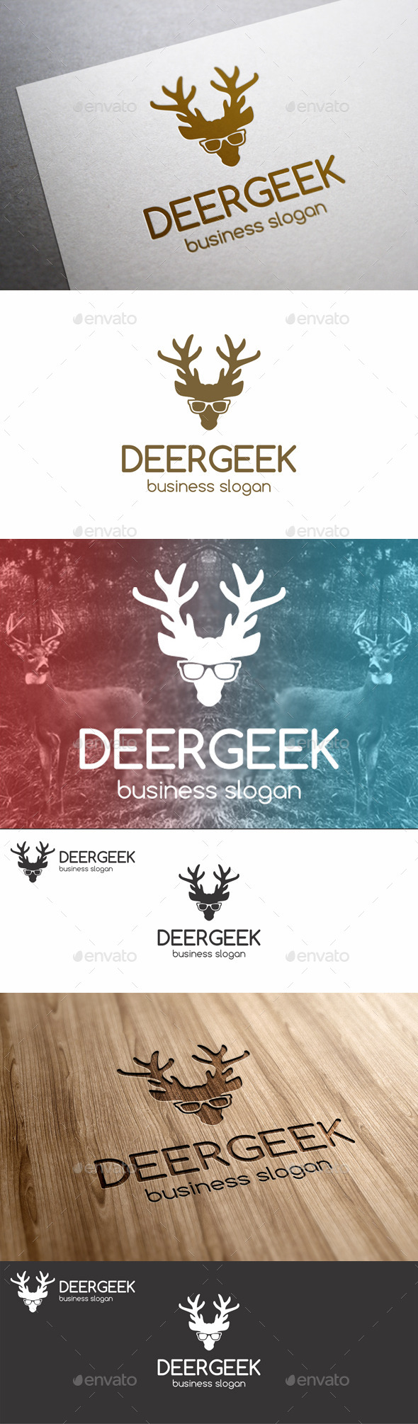 GraphicRiver Deer Geek Animal Logo 9935128 GraphicRiver Deer Geek Animal Logo 9935128