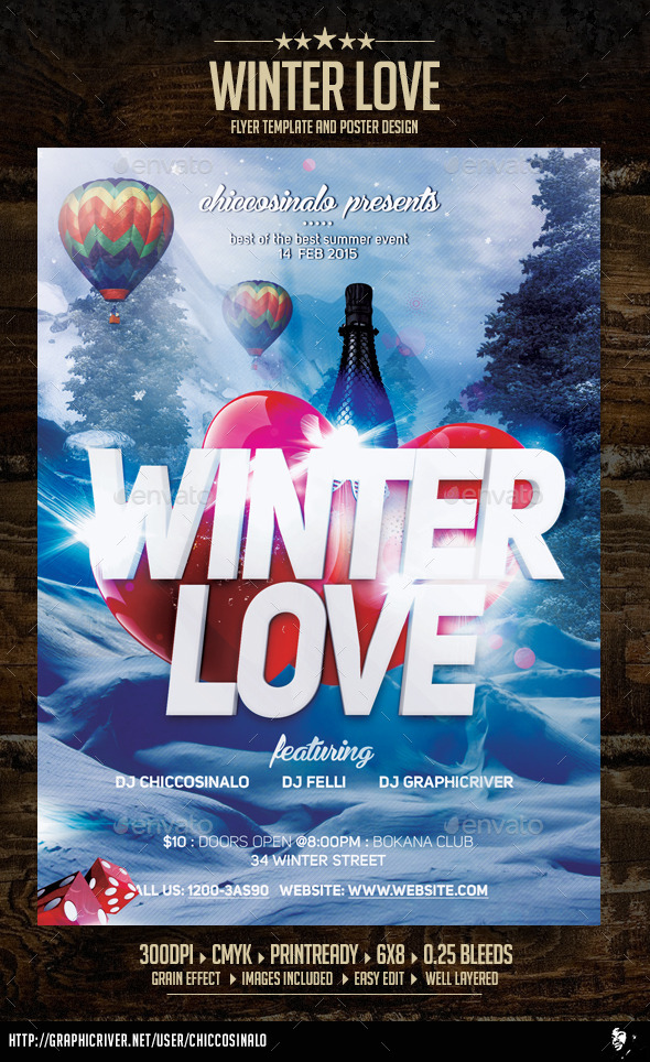 GraphicRiver Winter Love Flyer Template 9935606 GraphicRiver Winter Love Flyer Template 9935606