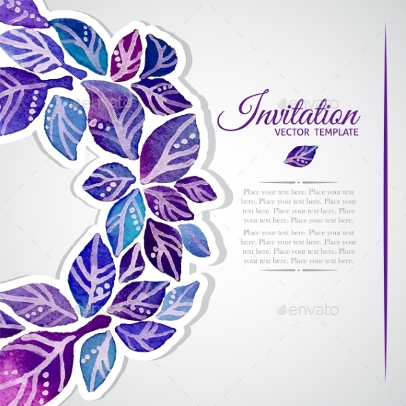 GraphicRiver Floral Invitation Card 9935609 GraphicRiver Floral Invitation Card 9935609