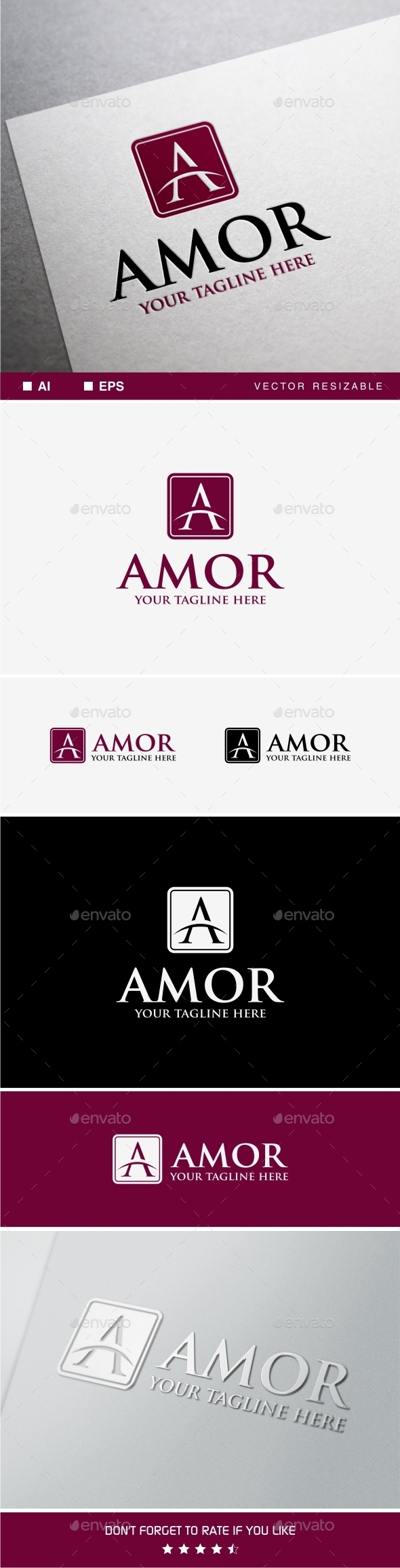 GraphicRiver Amor Logo A Letter Logo Template 9935630 GraphicRiver Amor Logo A Letter Logo Template 9935630