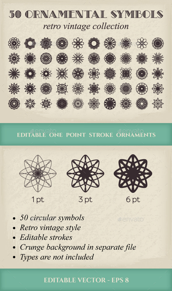GraphicRiver 50 Vector Ornamental Symbols 9935799 GraphicRiver 50 Vector Ornamental Symbols 9935799