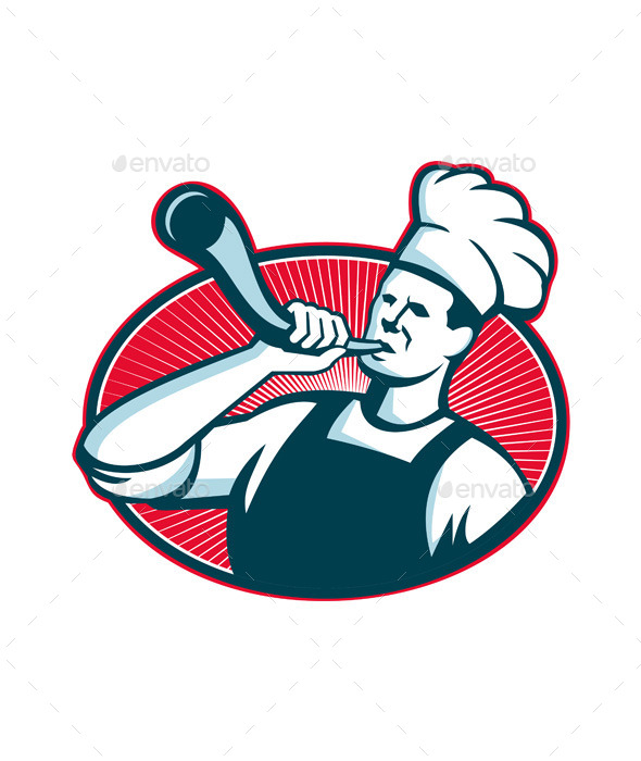 GraphicRiver Chef or Cook Blowing a Bullhorn 9936002 GraphicRiver Chef or Cook Blowing a Bullhorn 9936002