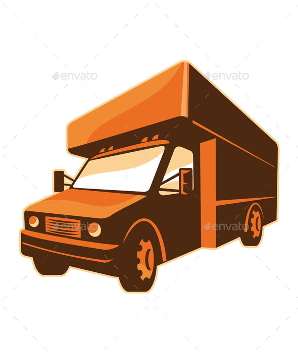 Retro Moving Truck Delivery Van Retro Moving Truck Delivery Van