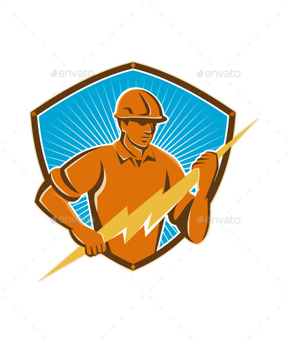 GraphicRiver Electrician Construction Worker Retro 9936465 GraphicRiver Electrician Construction Worker Retro 9936465