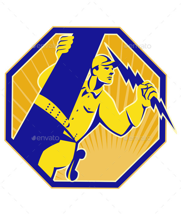 GraphicRiver Retro Telephone Lineman 9936472 GraphicRiver Retro Telephone Lineman 9936472