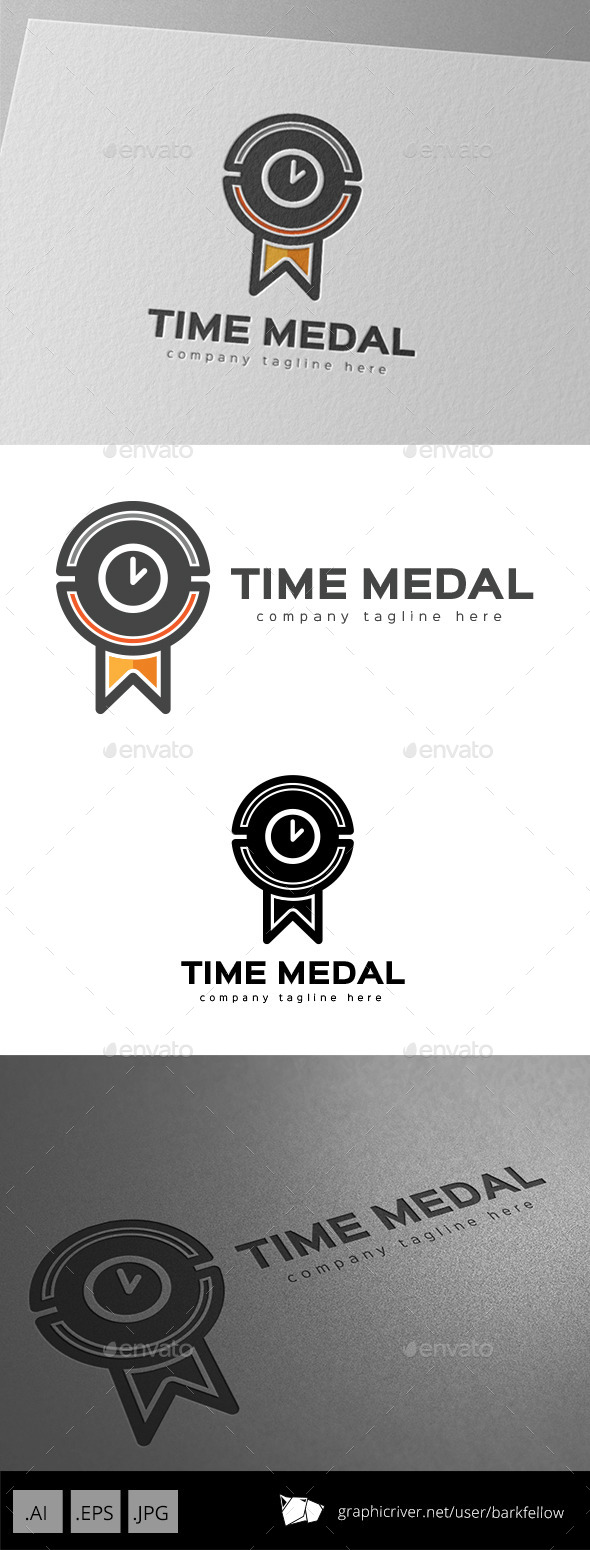 GraphicRiver Time Medal Logo Design 9936624 GraphicRiver Time Medal Logo Design 9936624