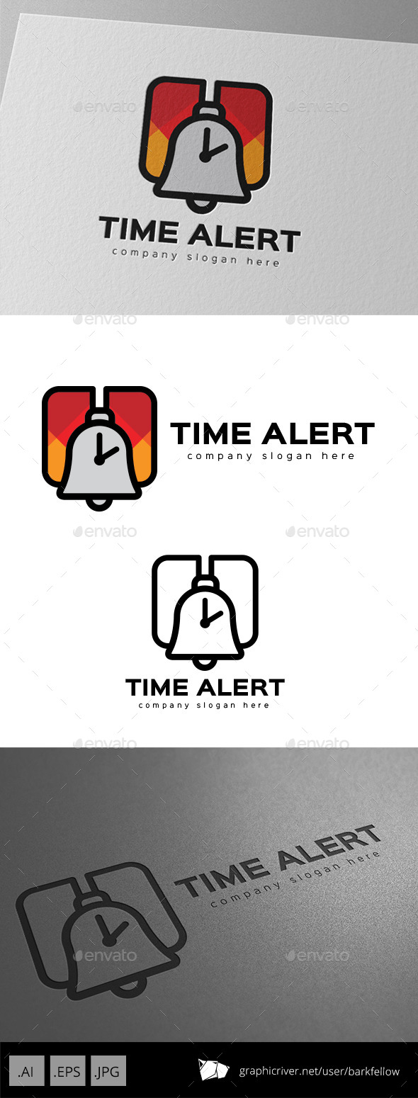 GraphicRiver Time Alert Alarm Logo Design 9936728 GraphicRiver Time Alert Alarm Logo Design 9936728