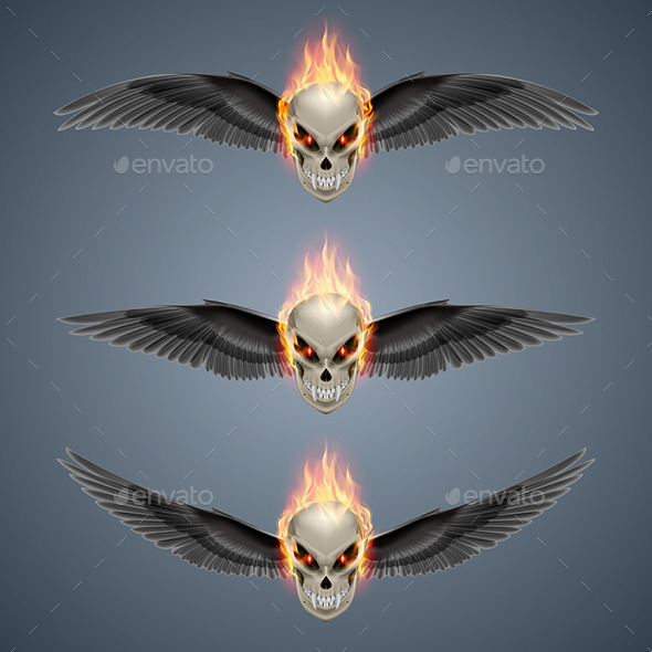 GraphicRiver Flaming Mutant Skulls 9937131 GraphicRiver Flaming Mutant Skulls 9937131