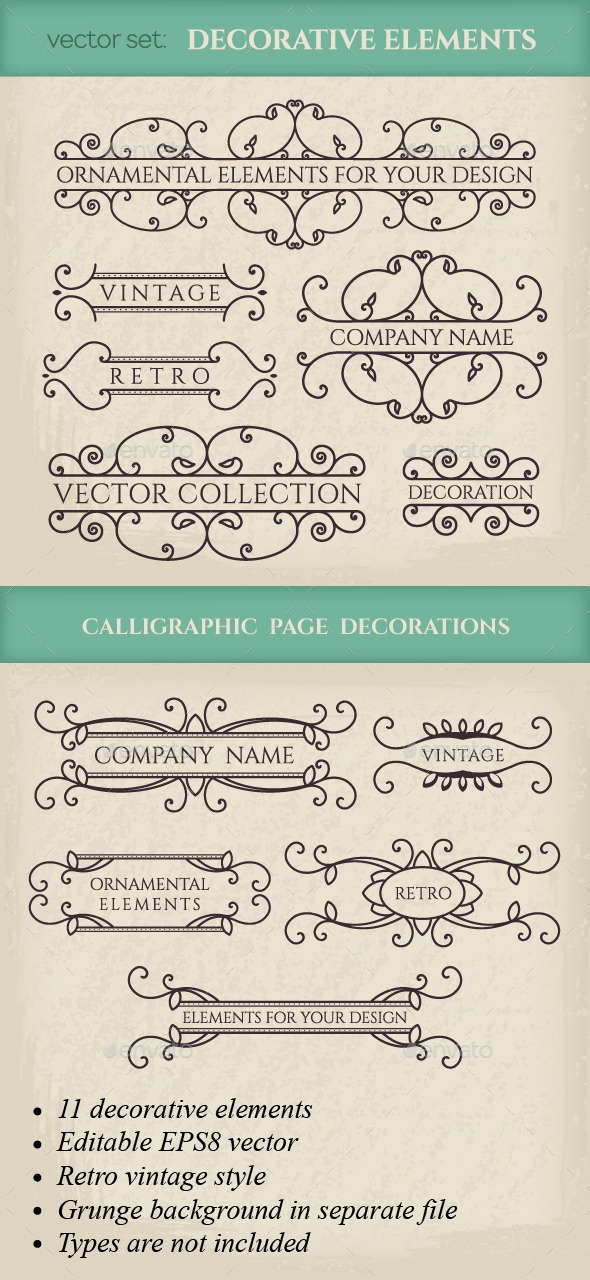 GraphicRiver Vector Calligraphic Design Elements 9937619 GraphicRiver Vector Calligraphic Design Elements 9937619