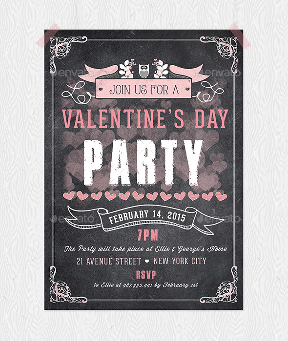 GraphicRiver Valentine s Day Party Flyer 9933390 GraphicRiver Valentine s Day Party Flyer 9933390