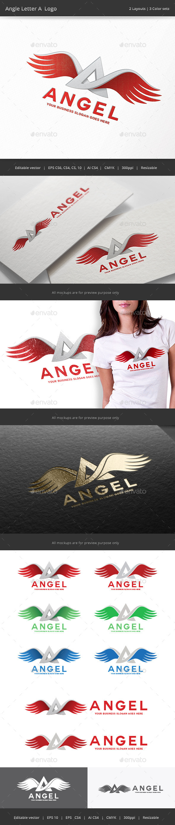GraphicRiver Angel Wing Letter A Logo 9937176 GraphicRiver Angel Wing Letter A Logo 9937176
