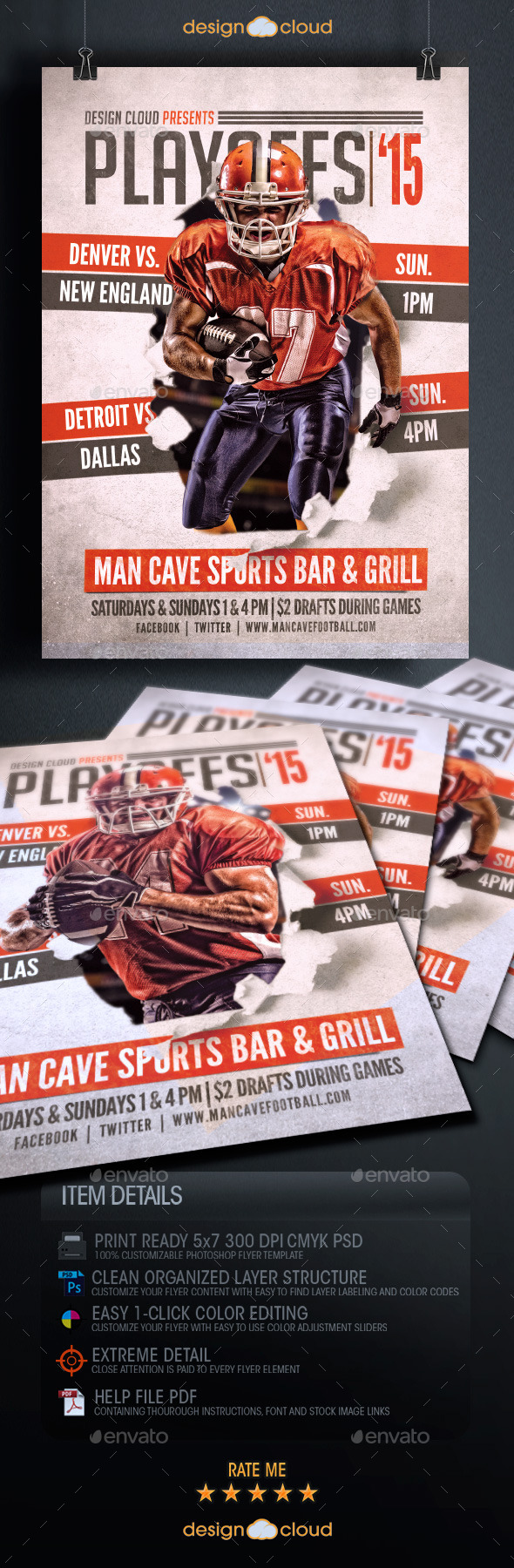 GraphicRiver Playoffs 15 Flyer Template 9938114 GraphicRiver Playoffs 15 Flyer Template 9938114