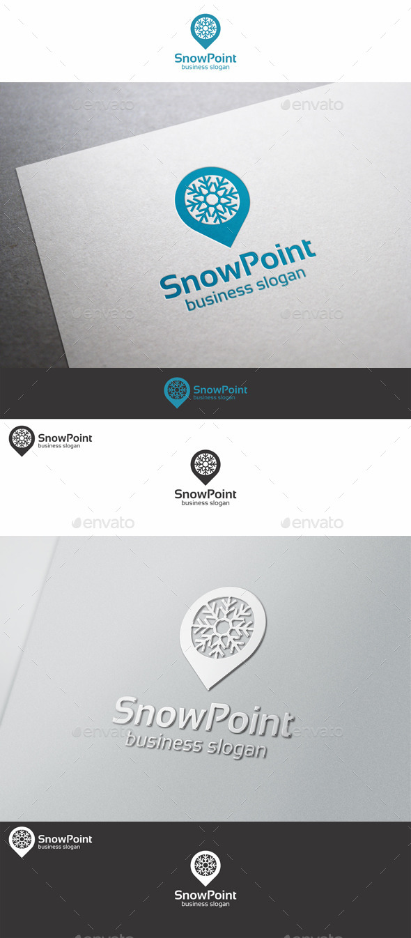 GraphicRiver Snow Point Snowflake Logo 9938569 GraphicRiver Snow Point Snowflake Logo 9938569