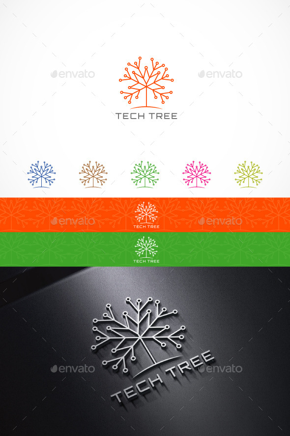 GraphicRiver Tech Tree Logo 9938620 GraphicRiver Tech Tree Logo 9938620
