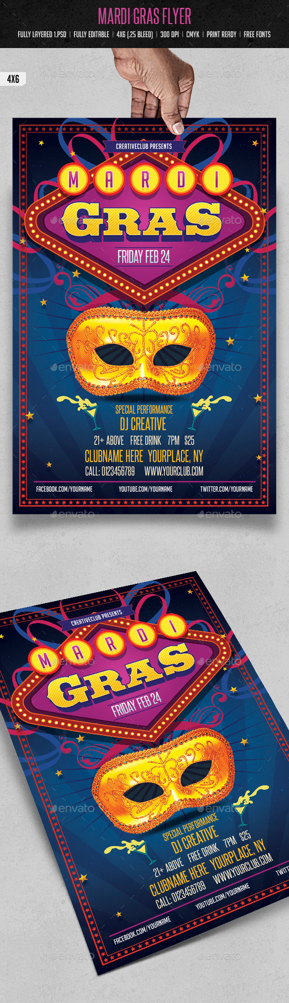 GraphicRiver Mardi Gras Flyer 9937232 GraphicRiver Mardi Gras Flyer 9937232