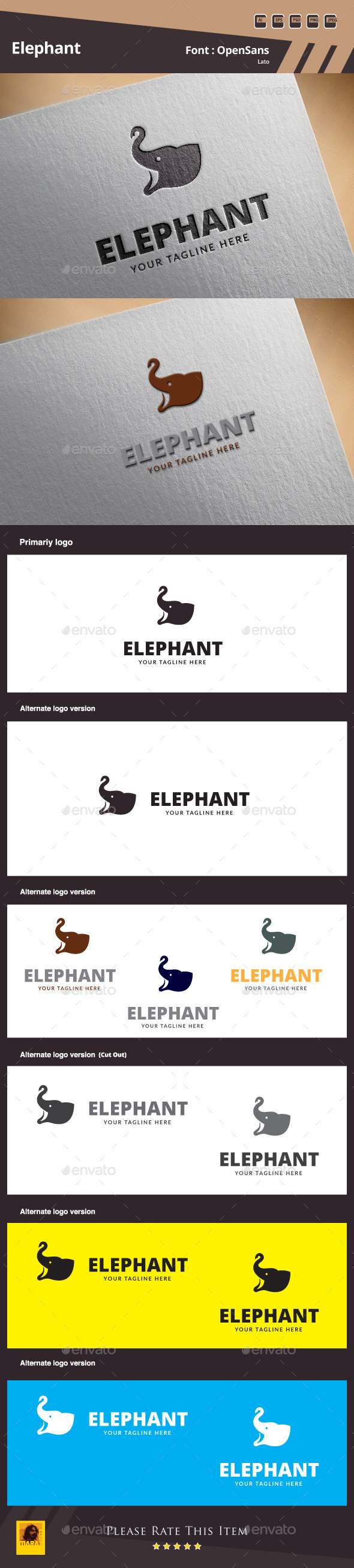 GraphicRiver Elephant Logo Template 9940104 GraphicRiver Elephant Logo Template 9940104