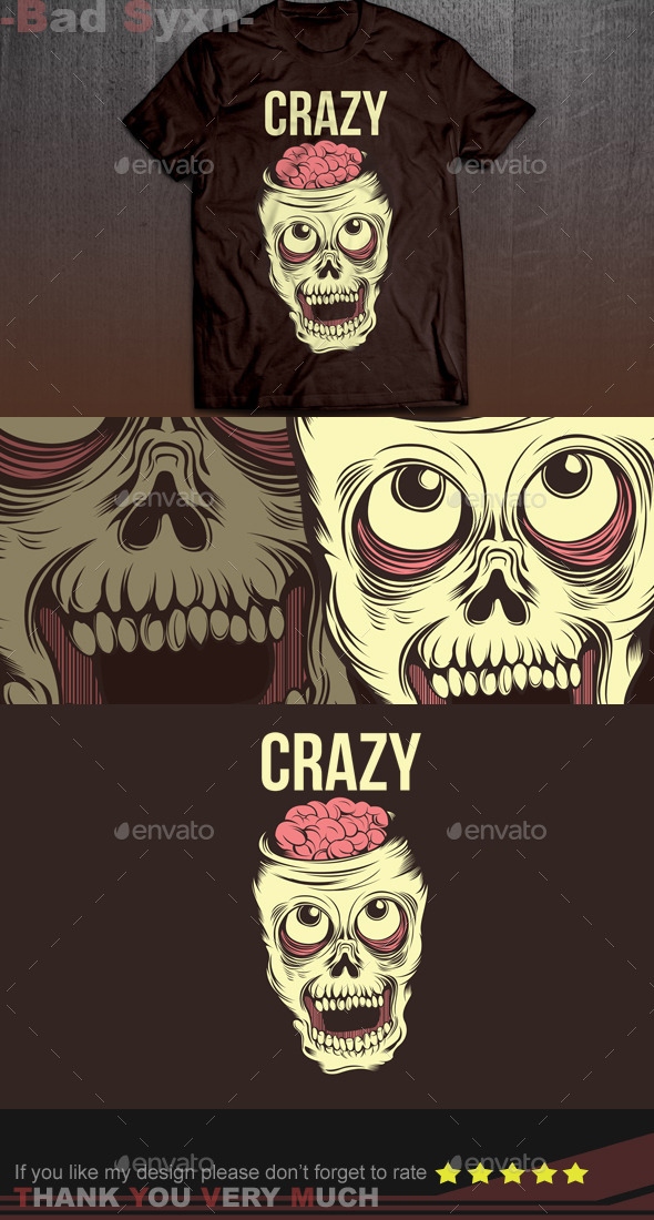 GraphicRiver Crazy Skull 9942850 GraphicRiver Crazy Skull 9942850