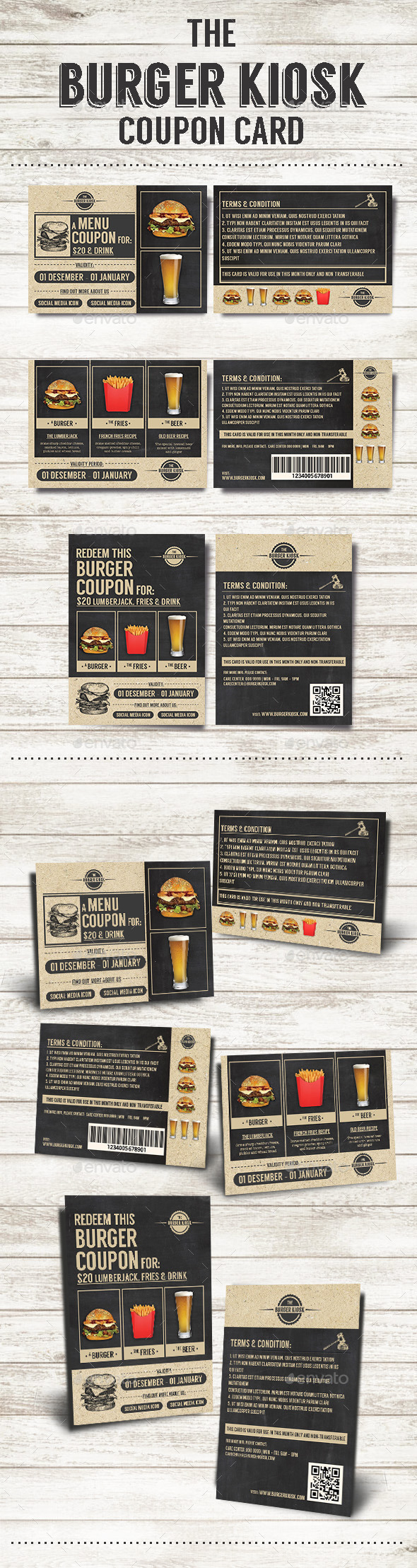 The Burger Kiosk Coupon Card (Loyalty Cards)