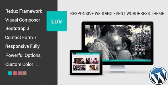 LUV Responsive Wedding Event WordPress Theme LUV Responsive Wedding Event WordPress Theme