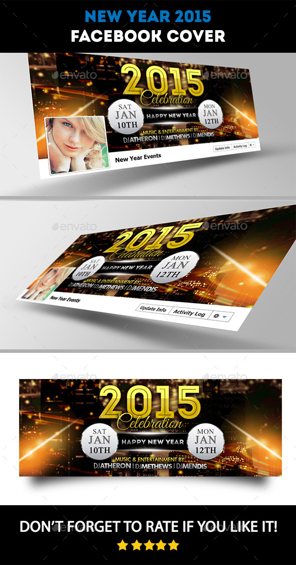 New Year Party 2015 Facebook Cover New Year Party 2015 Facebook Cover