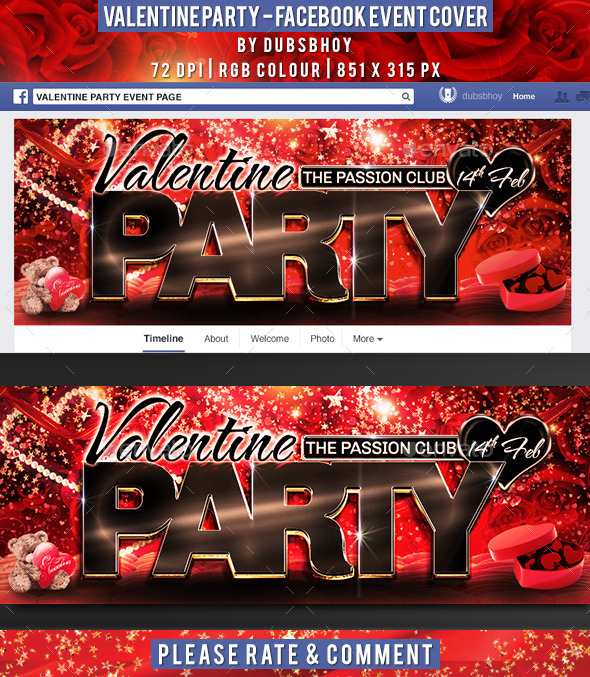 Valentine Facebook Event Cover (Facebook Timeline Covers)