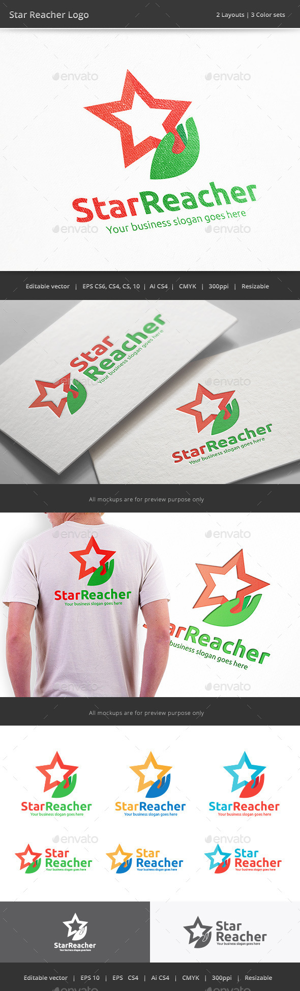 GraphicRiver Star Reacher Hand Logo 9945805 GraphicRiver Star Reacher Hand Logo 9945805