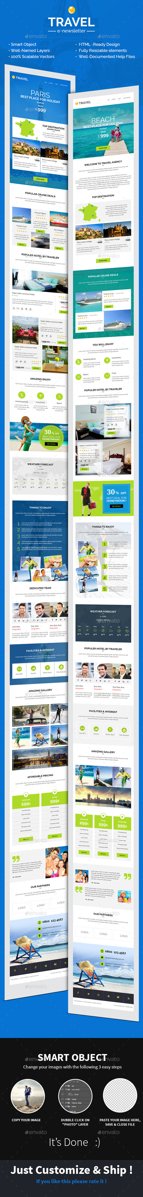 Travel/Hotel E-newsletter PSD Template (E-newsletters)