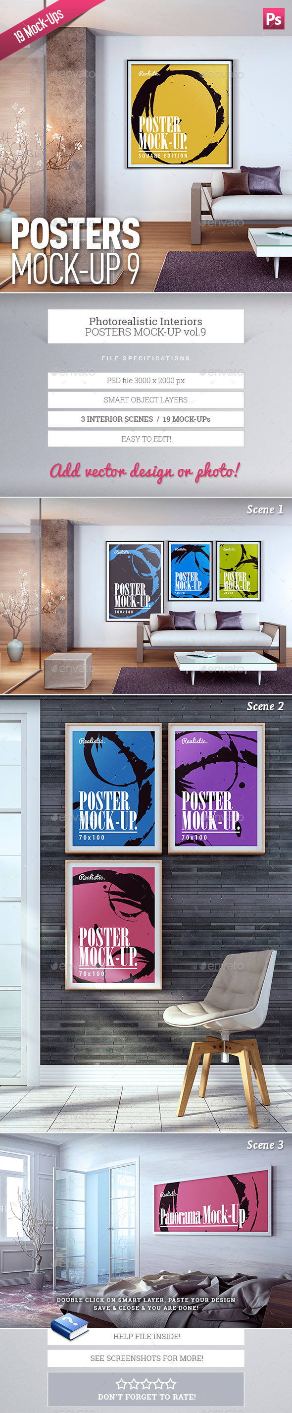 GraphicRiver Posters Mock-Up Vol.9 9946033 GraphicRiver Posters Mock-Up Vol.9 9946033
