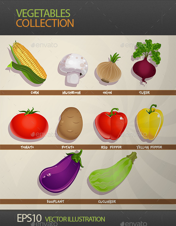 GraphicRiver Vegetables Set 9946257 GraphicRiver Vegetables Set 9946257